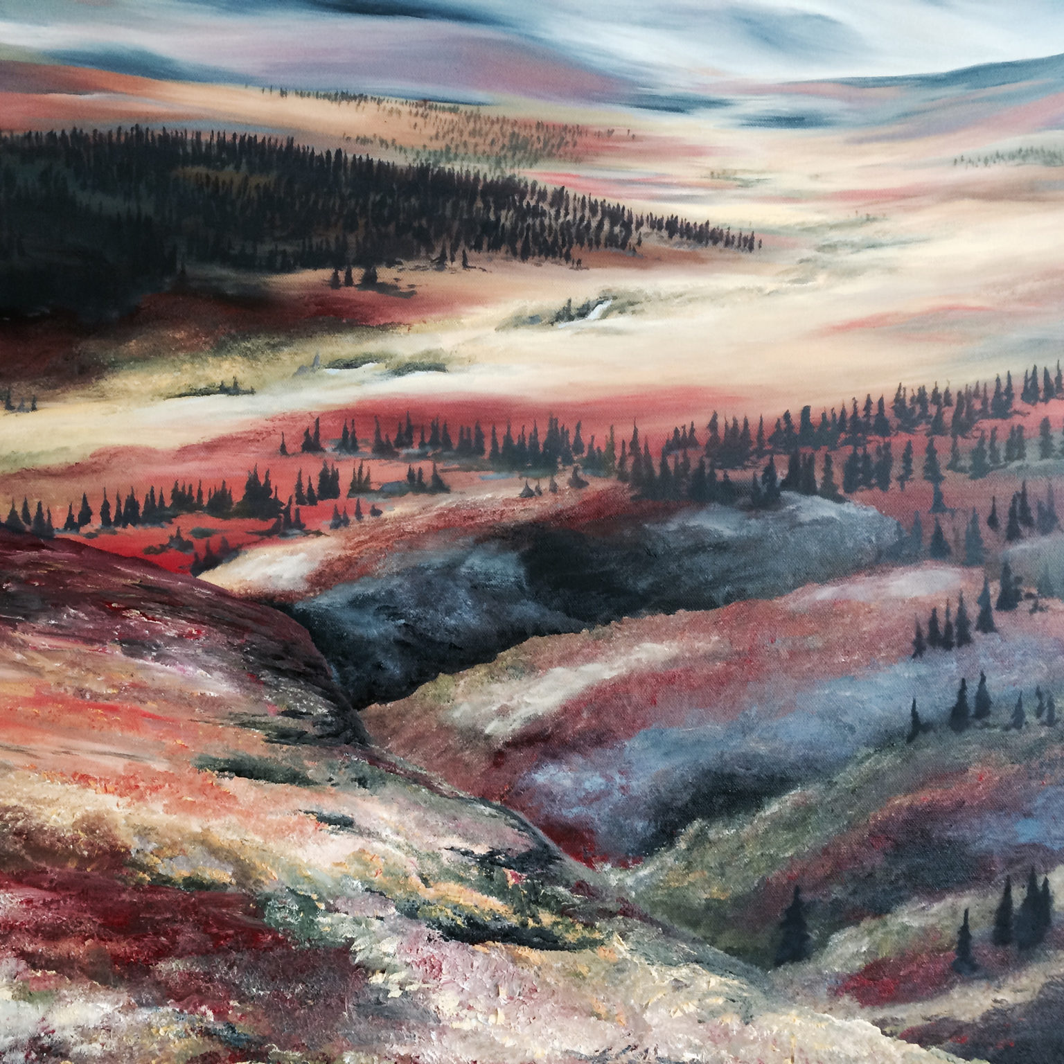 Happy Little Trees: Landscape Oil Painting