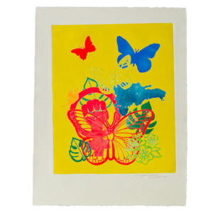Big Read Poster Making Workshop Monoprint, Yellow (2019)