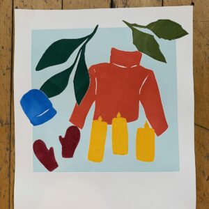 Red Sweater with Leaves