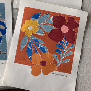 Wintry Flowers, Orange